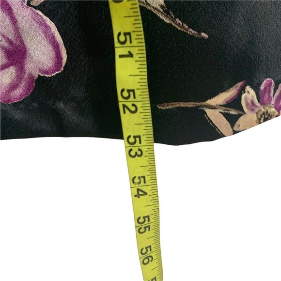 Vintage California Concepts Satin Purple Floral Sleeveless Dress Large - Picture 10 of 13